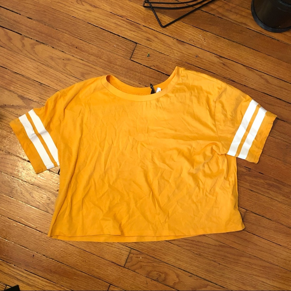 Yellow crop top